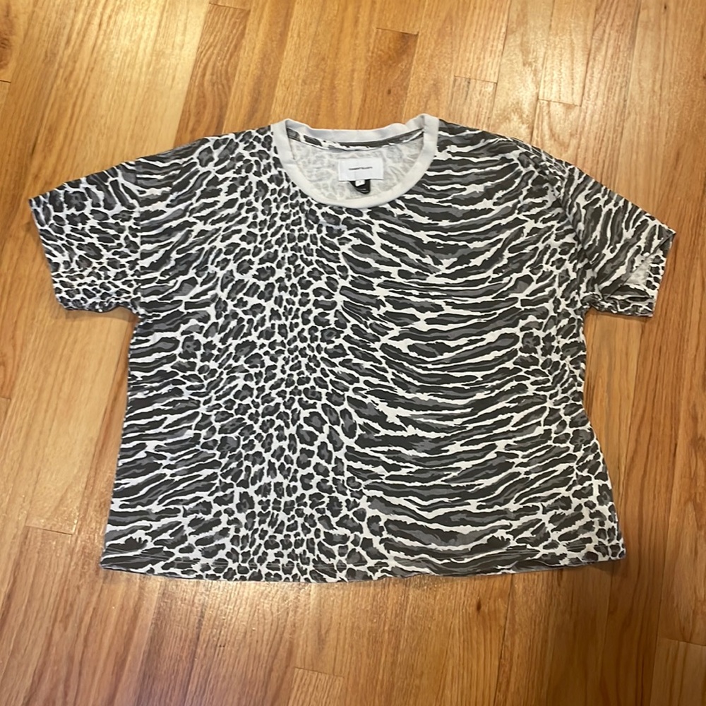 Current/Elliot oversized animal print tee